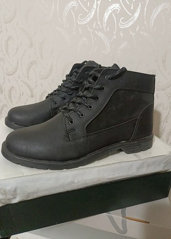 Siyah Bağcıklı Erkek Kauçuk Bot - Görsel 2