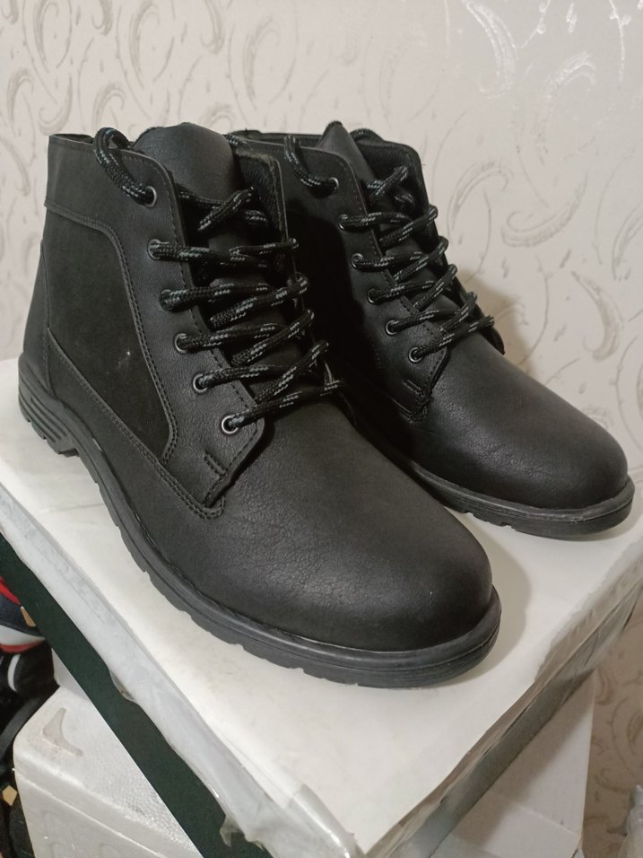 Siyah Bağcıklı Erkek Kauçuk Bot - Görsel 5