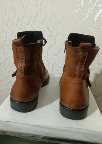 Kahverengi Deri bot - Görsel 3