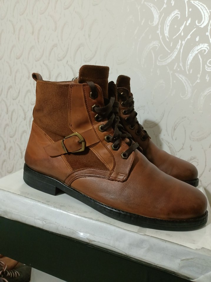 Kahverengi Deri bot - Görsel 2