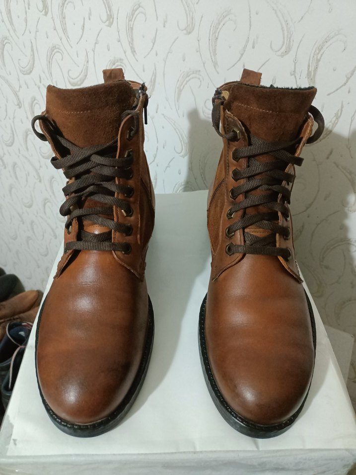 Kahverengi Deri bot - Görsel 5