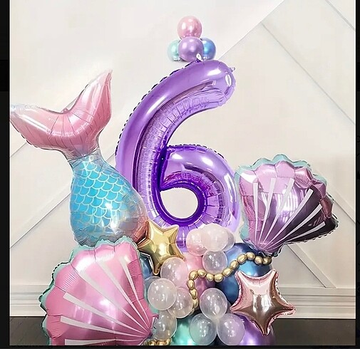 Deniz kızı temalı balon seti