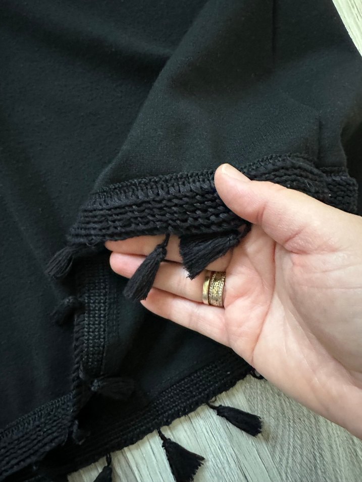 Püsküllü Siyah Mini Etek - Görsel 4