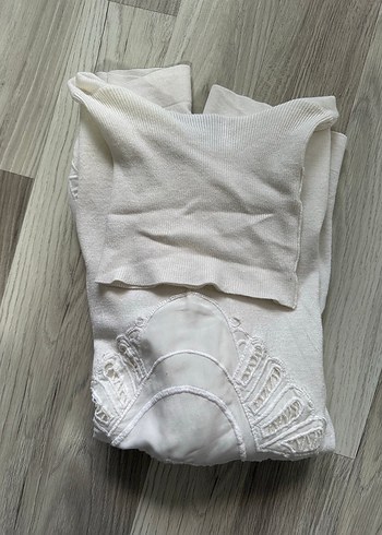 İpekyol önü dantel detaylı ince triko kazak - Görsel 2