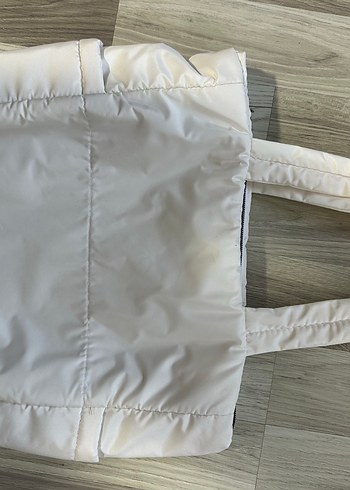 Beyaz paraşüt kumaş spor çanta - Görsel 3