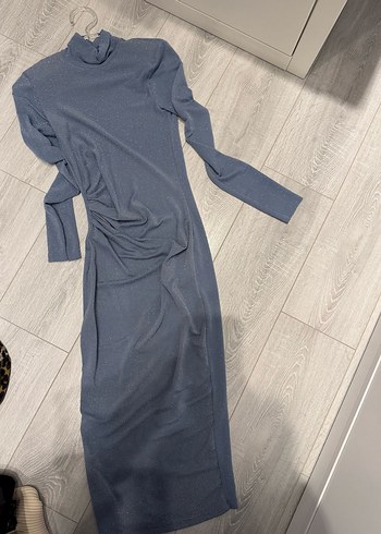 Yüksek Yakalı Atletik Midi Elbise - Görsel 7