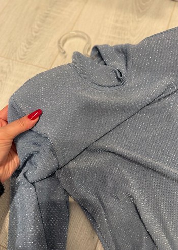 Yüksek Yakalı Atletik Midi Elbise - Görsel 5