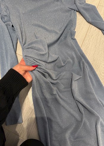 Yüksek Yakalı Atletik Midi Elbise - Görsel 3