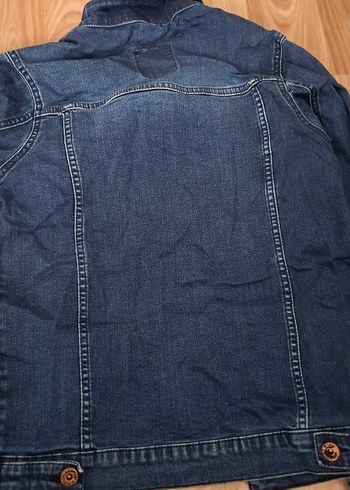 Diğer Düğmeli Mavi Kadın Denim Ceket