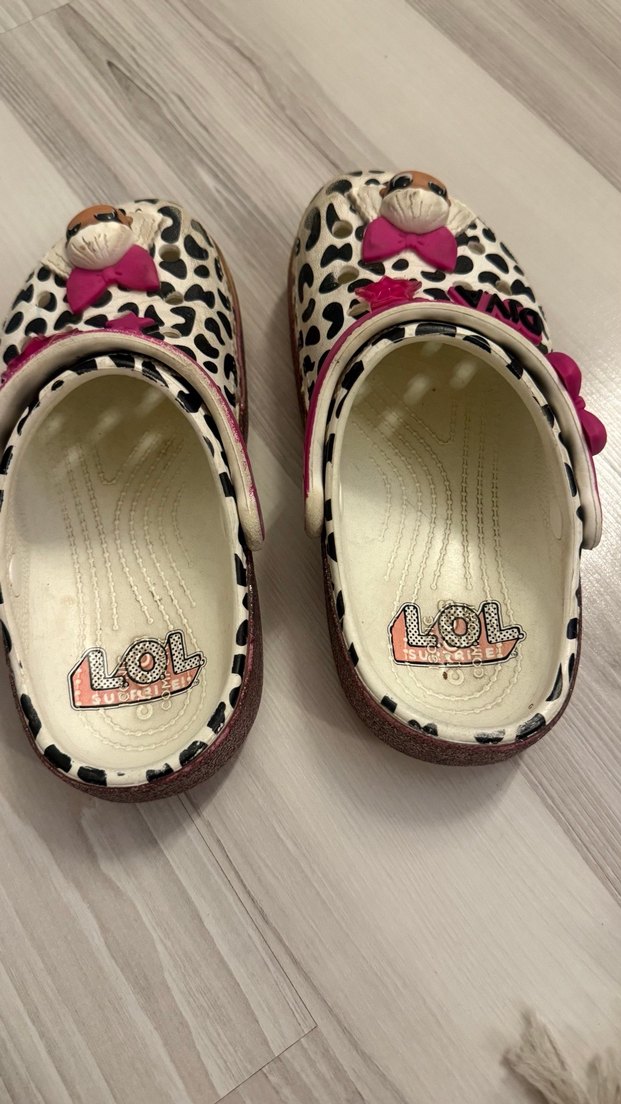 Kız Çocuk Leopar Desenli Tokalı Terlik - Görsel 3