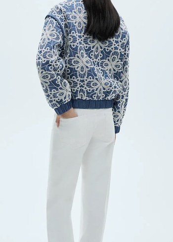 Mango pamuklu işlemeli ceket - Görsel 3