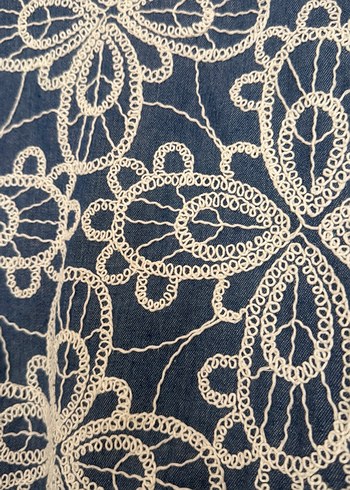 Mango pamuklu işlemeli ceket - Görsel 12