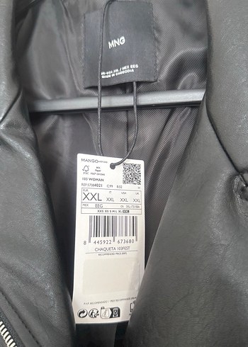 Mango deri ceket - Görsel 6