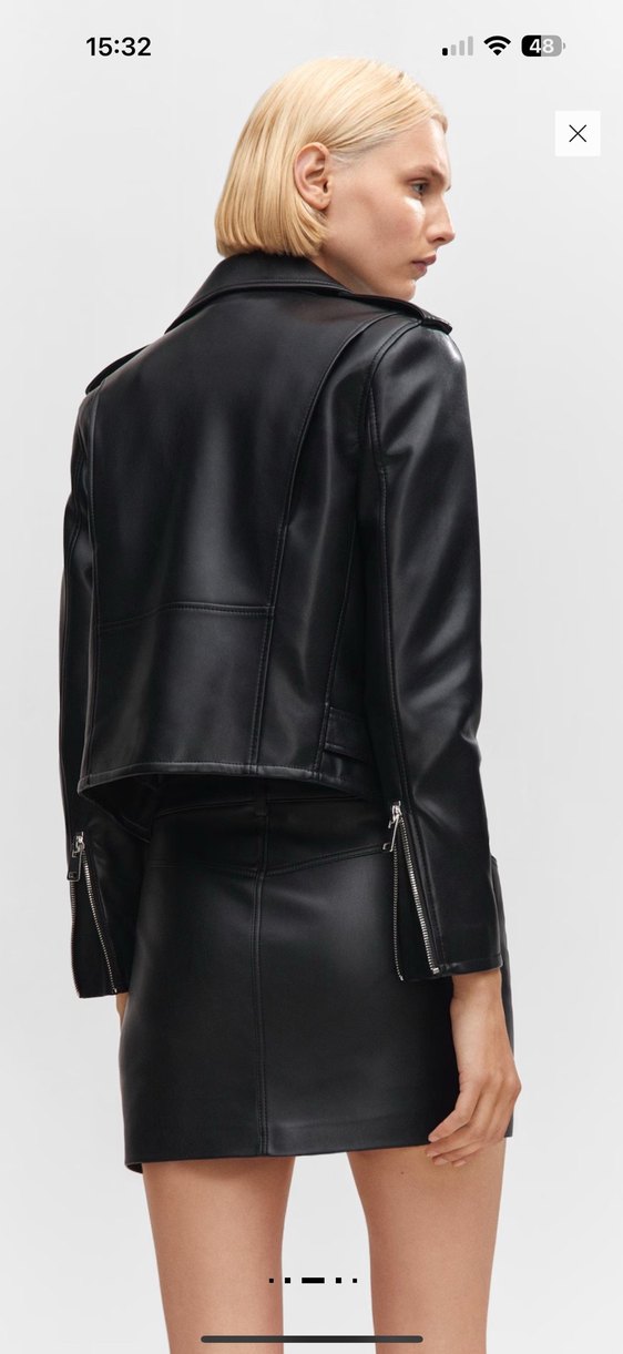 Mango deri ceket - Görsel 3