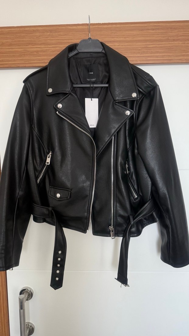Mango deri ceket - Görsel 5