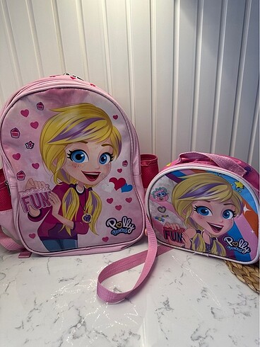 Polly pocket okul çantası seti