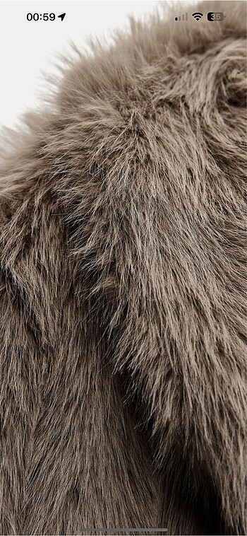 Zara k ü r k lü kaban geniş kesim - Görsel 5