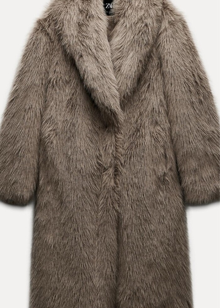 Zara k ü r k lü kaban geniş kesim - Görsel 3