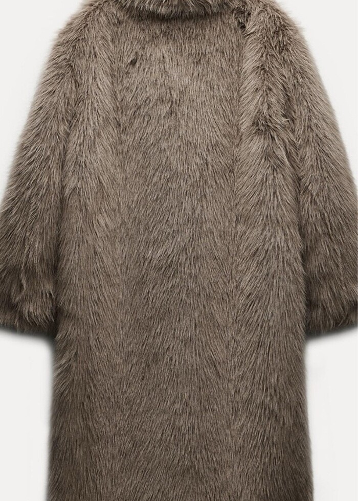 Zara k ü r k lü kaban geniş kesim - Görsel 4