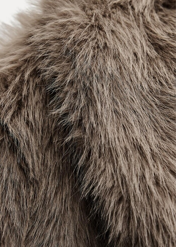 Zara k ü r k lü kaban geniş kesim - Görsel 5