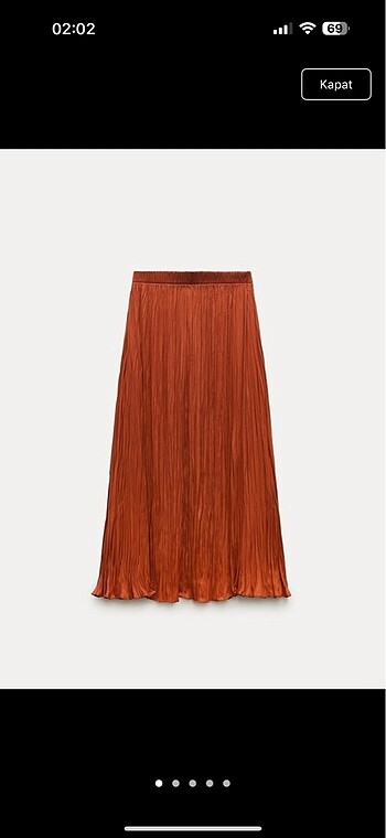 Zara pilili etek