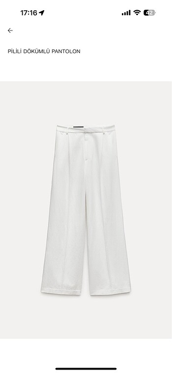 Zara pilili pantolon
