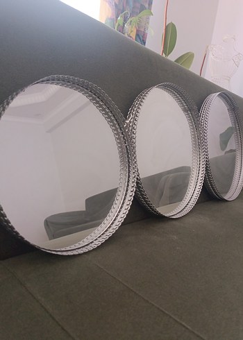 Beden gri Renk 3'lü yuvarlak jardinyer set
