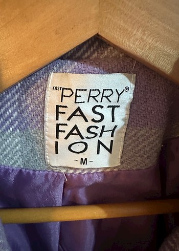 Düğmeli Mor Ekose Midi Kadın Blazer - Görsel 2