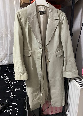 Uzun gerçek deri Kadın Trençkot - Görsel 6