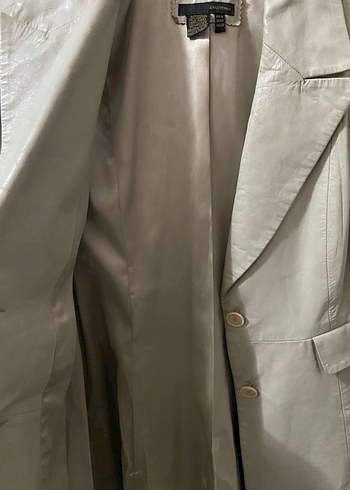 Uzun gerçek deri Kadın Trençkot - Görsel 4