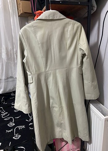 Uzun gerçek deri Kadın Trençkot - Görsel 3