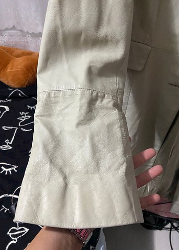 Uzun gerçek deri Kadın Trençkot - Görsel 5