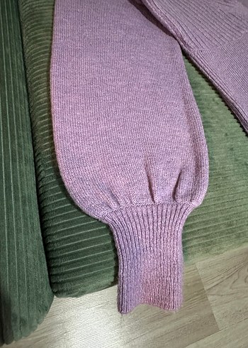 Lila Örgü Kadın Triko Kazak - Görsel 4