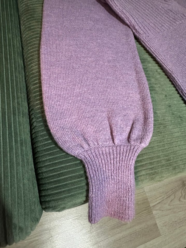 Lila Örgü Kadın Triko Kazak - Görsel 4