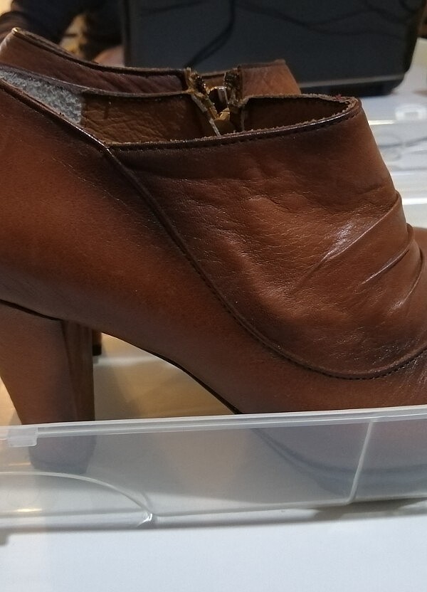 Kalın topuklu kışlık deri ayakkabı  - Görsel 4