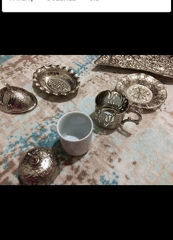  Beden Osmanlı kahve fincanı takımı tepsisi