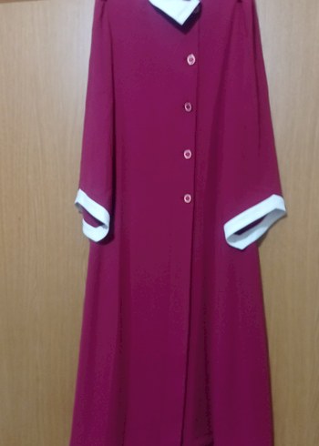 Bordo Uzun Kadın Sabahlık - Görsel 2