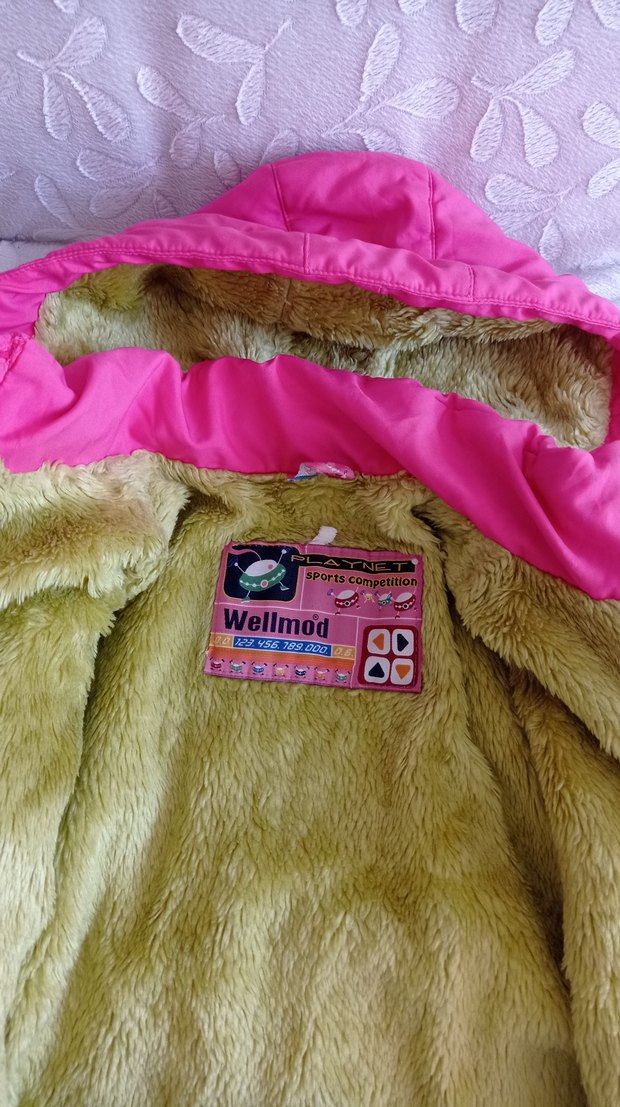 Kız Çocuk Kapüşonlu Fermuarlı Pembe Mont - Görsel 3