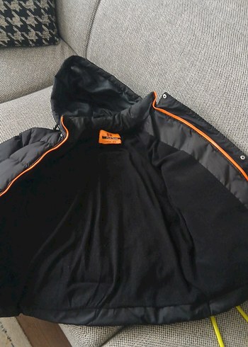 Fermuarlı Siyah Erkek Çocuk Mont - Görsel 6