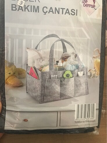 Keçe bebek bakım çantası