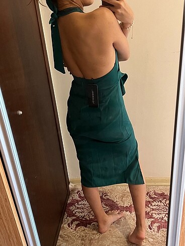 s Beden yeşil Renk abiye elbise trendyol