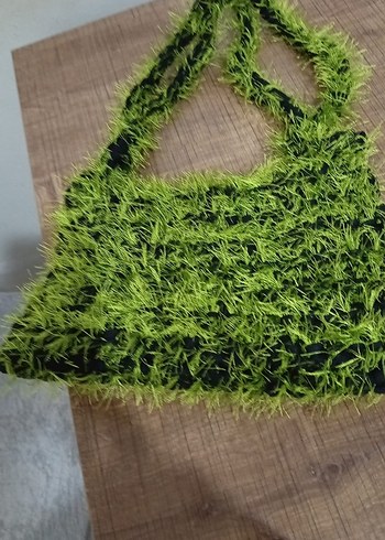 Zara Yeşil Kadın Kadife Dokulu Clutch Çanta