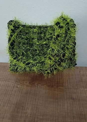 Yeşil Kadın Kadife Dokulu Clutch Çanta