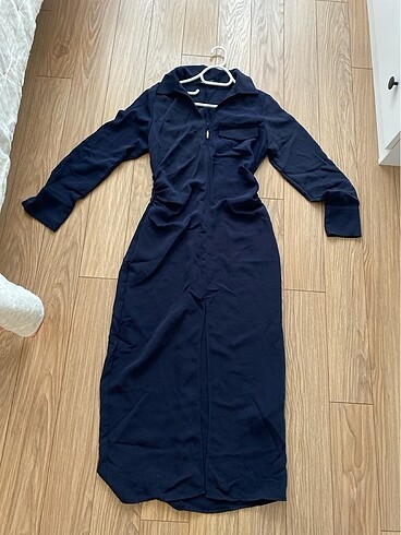 Zara lacivert elbise
