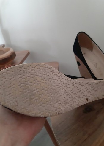Siyah Platform Topuklu Kadın Ayakkabı - Görsel 4