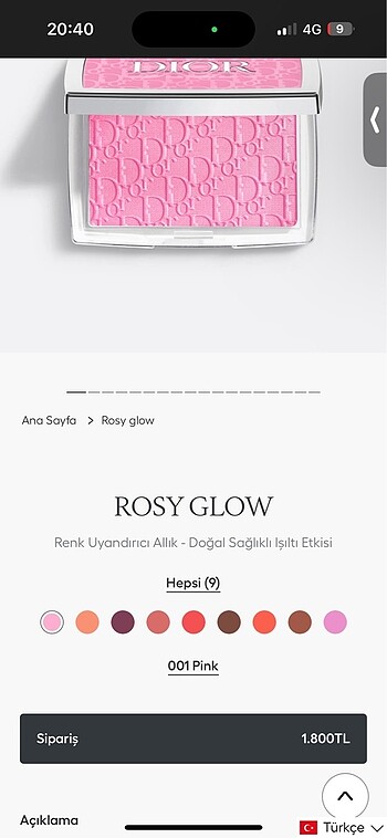 Beden Renk dior allık
