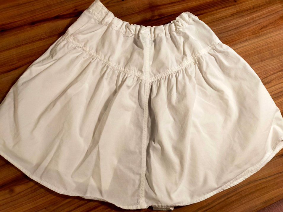 Kız Çocuk Beyaz Keten Düğmeli Bluz - Görsel 2