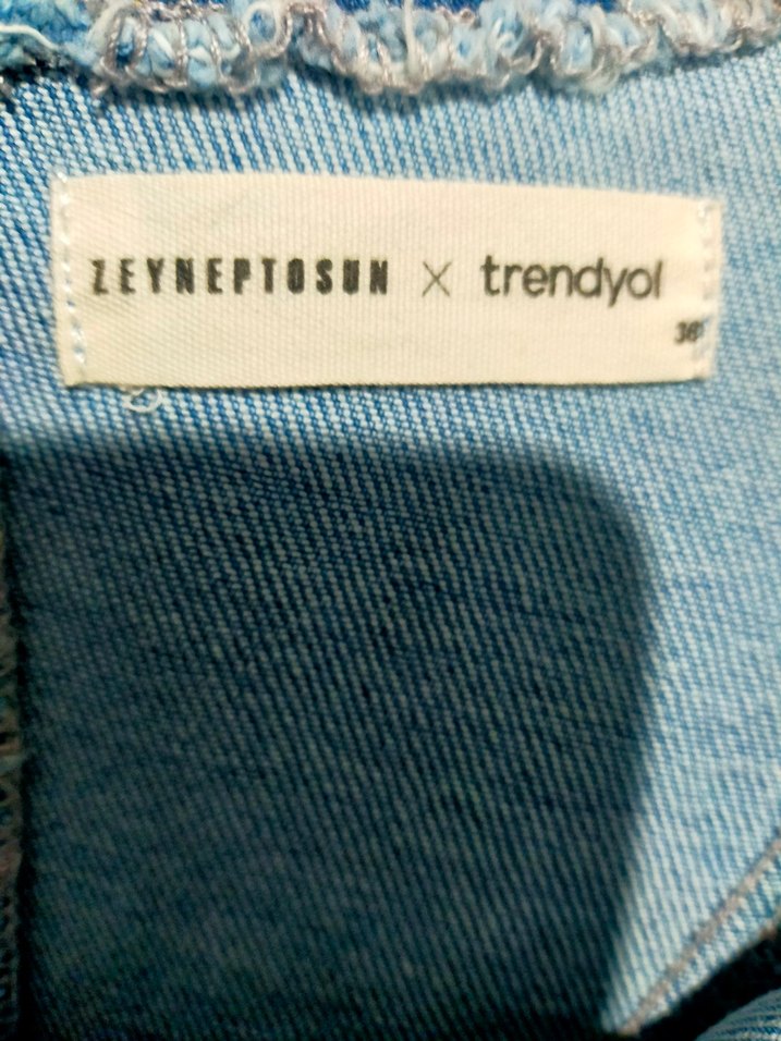 Mavi Denim Midi Kadın Elbise - Görsel 4