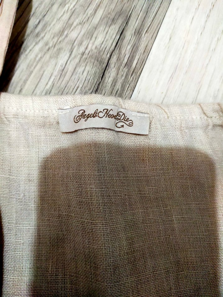 Keten Nakışlı Bohem Elbise - Görsel 5