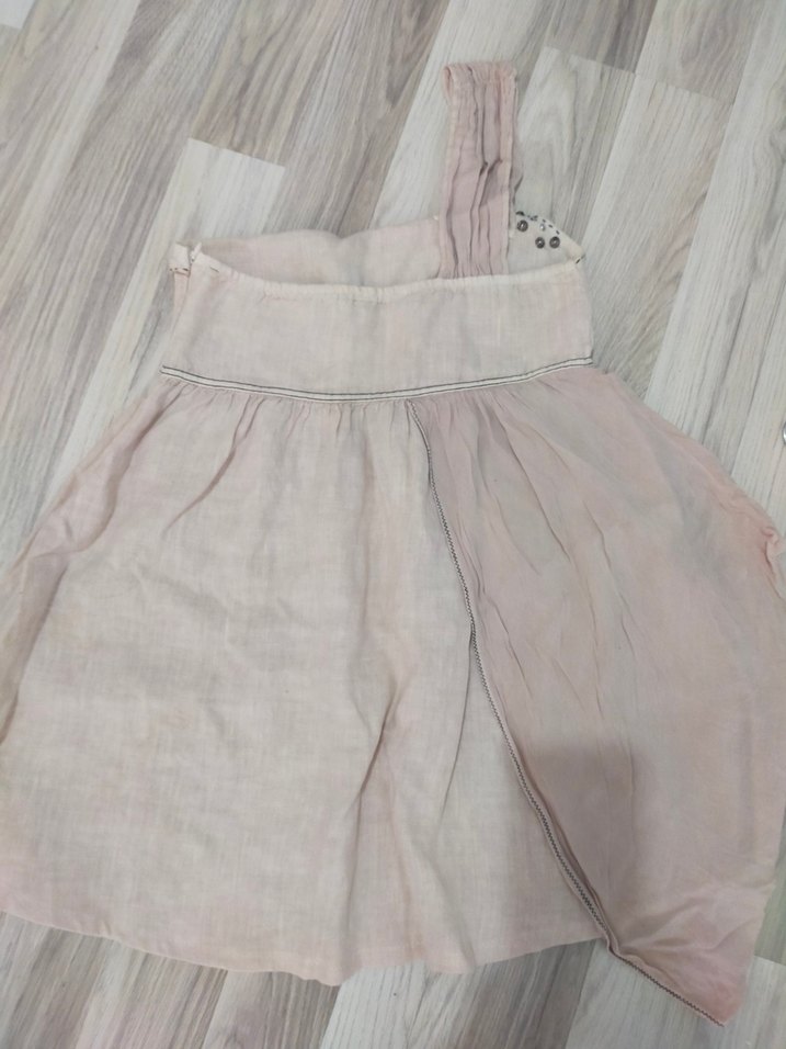 Keten Nakışlı Bohem Elbise - Görsel 2